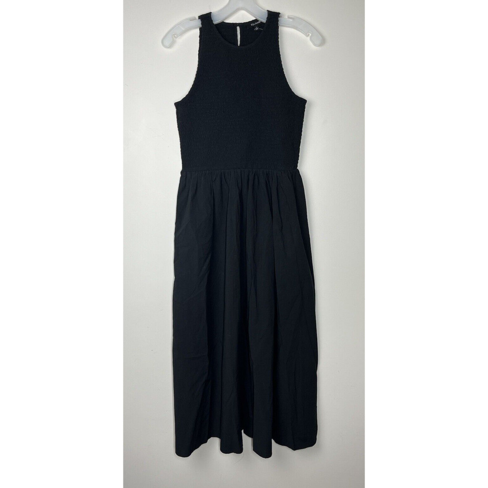 Madewell Black Midi Tank Dress